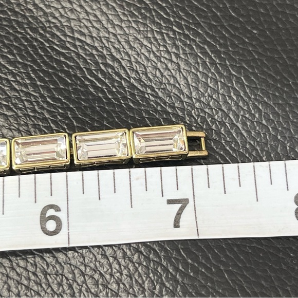 Heidi Daus Gold-Tone Baguette Crystal Link Bracelet - Picture 5 of 5